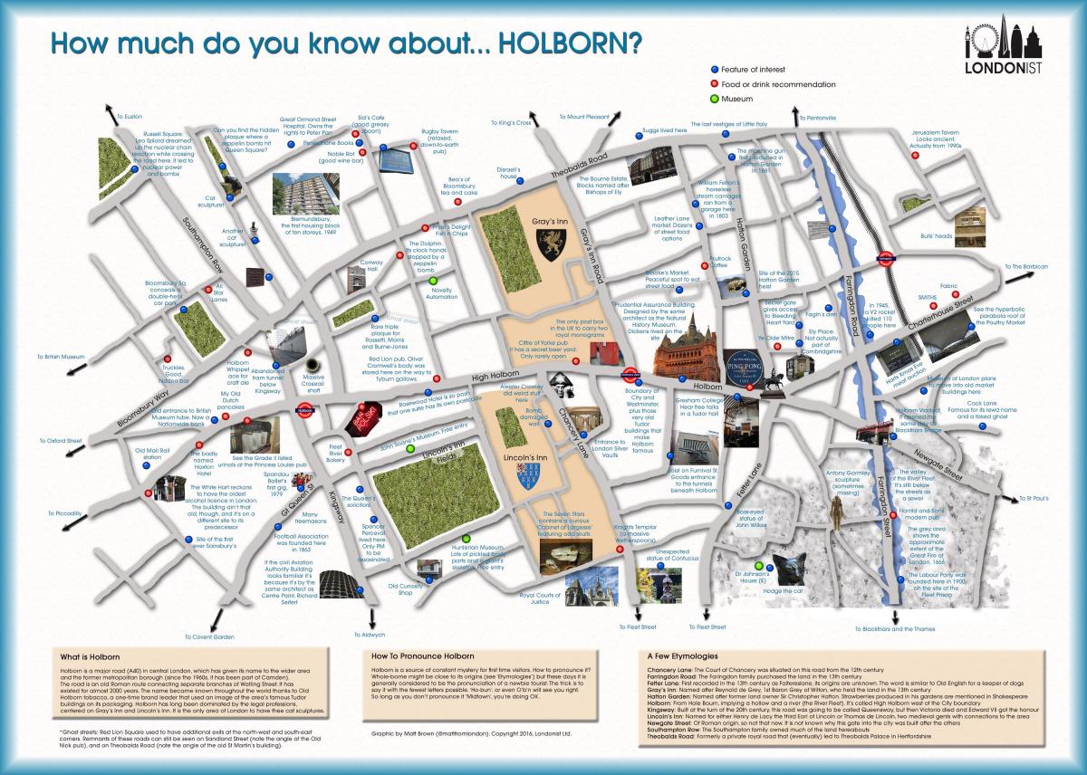 mapa Holborn London