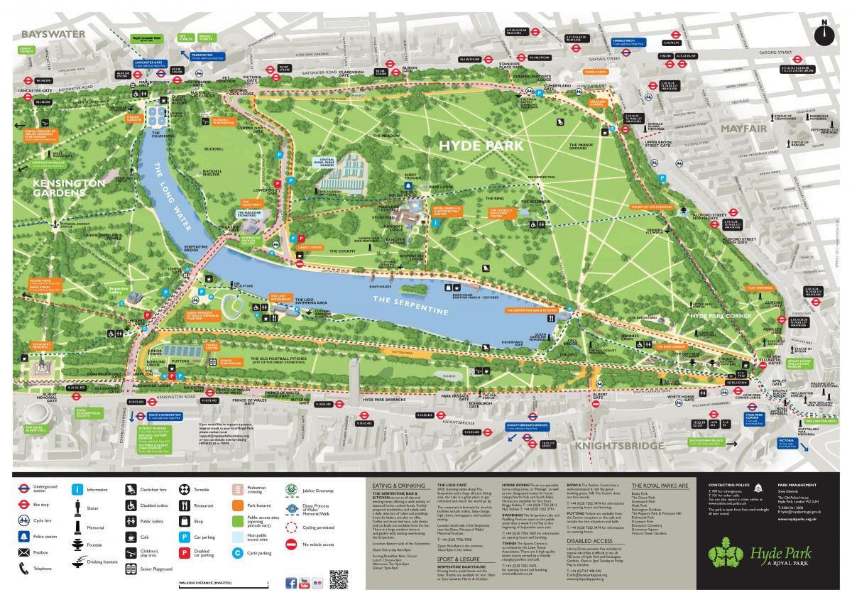 mapa hyde park London