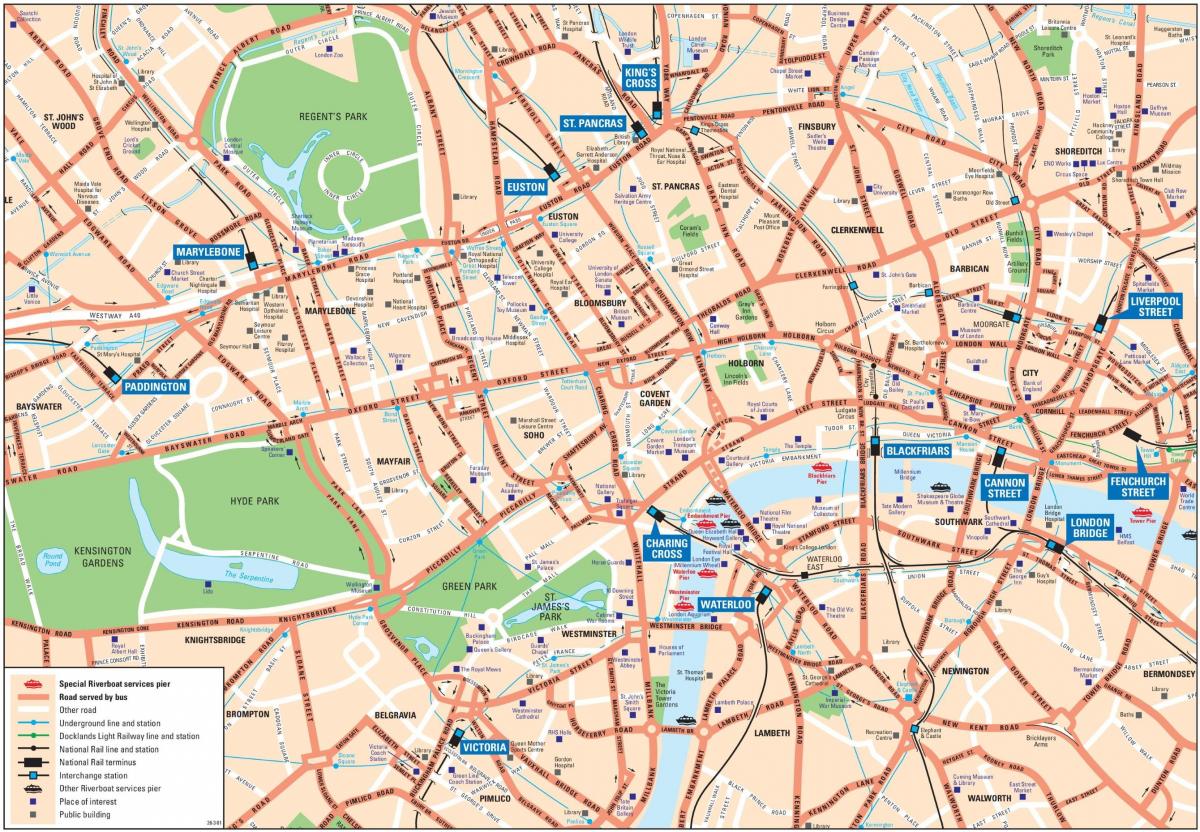 Londýn, anglie mapa