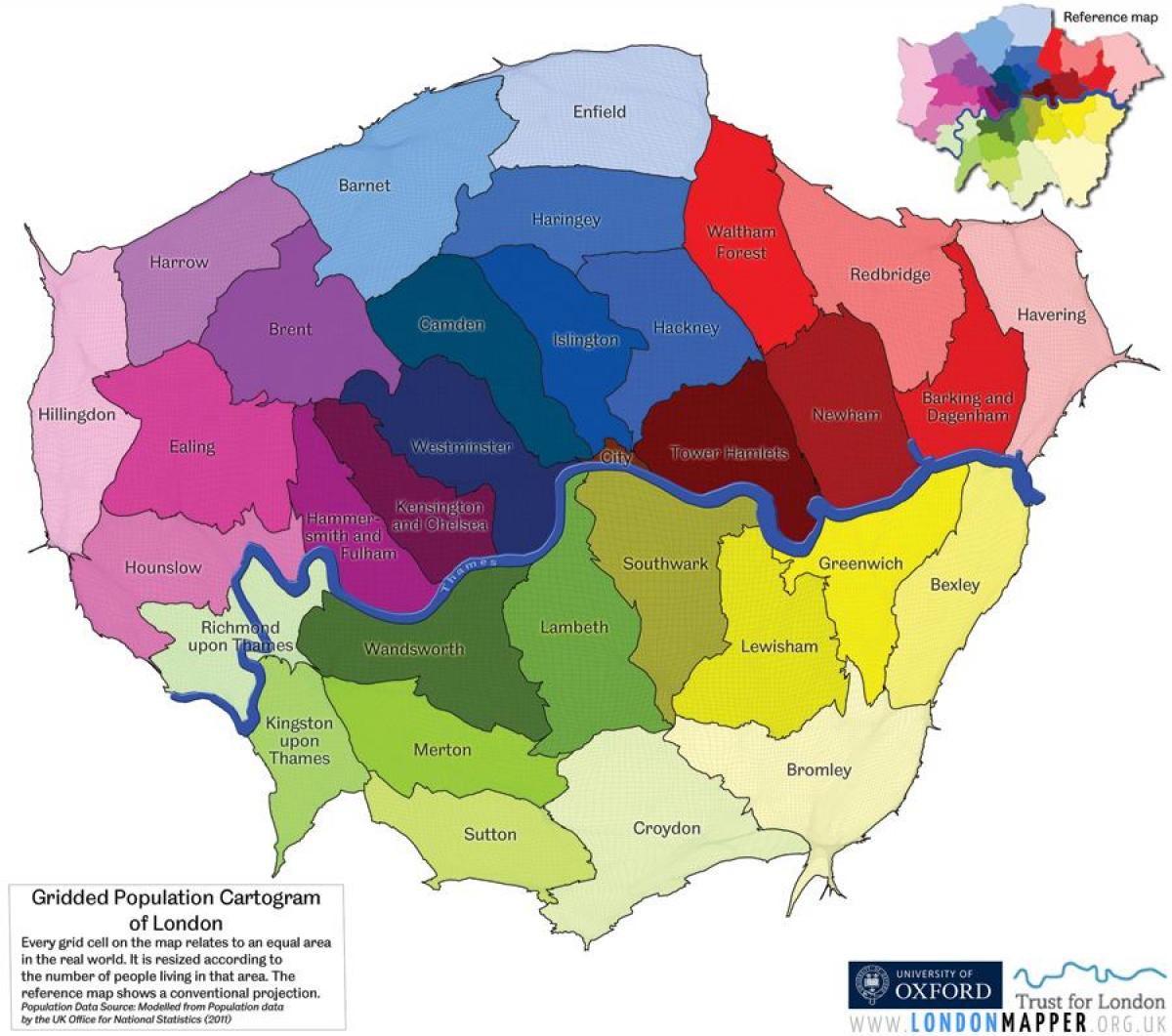 mapa Londýna
