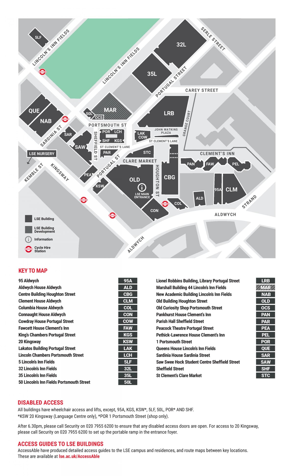 London School of Economics mapě