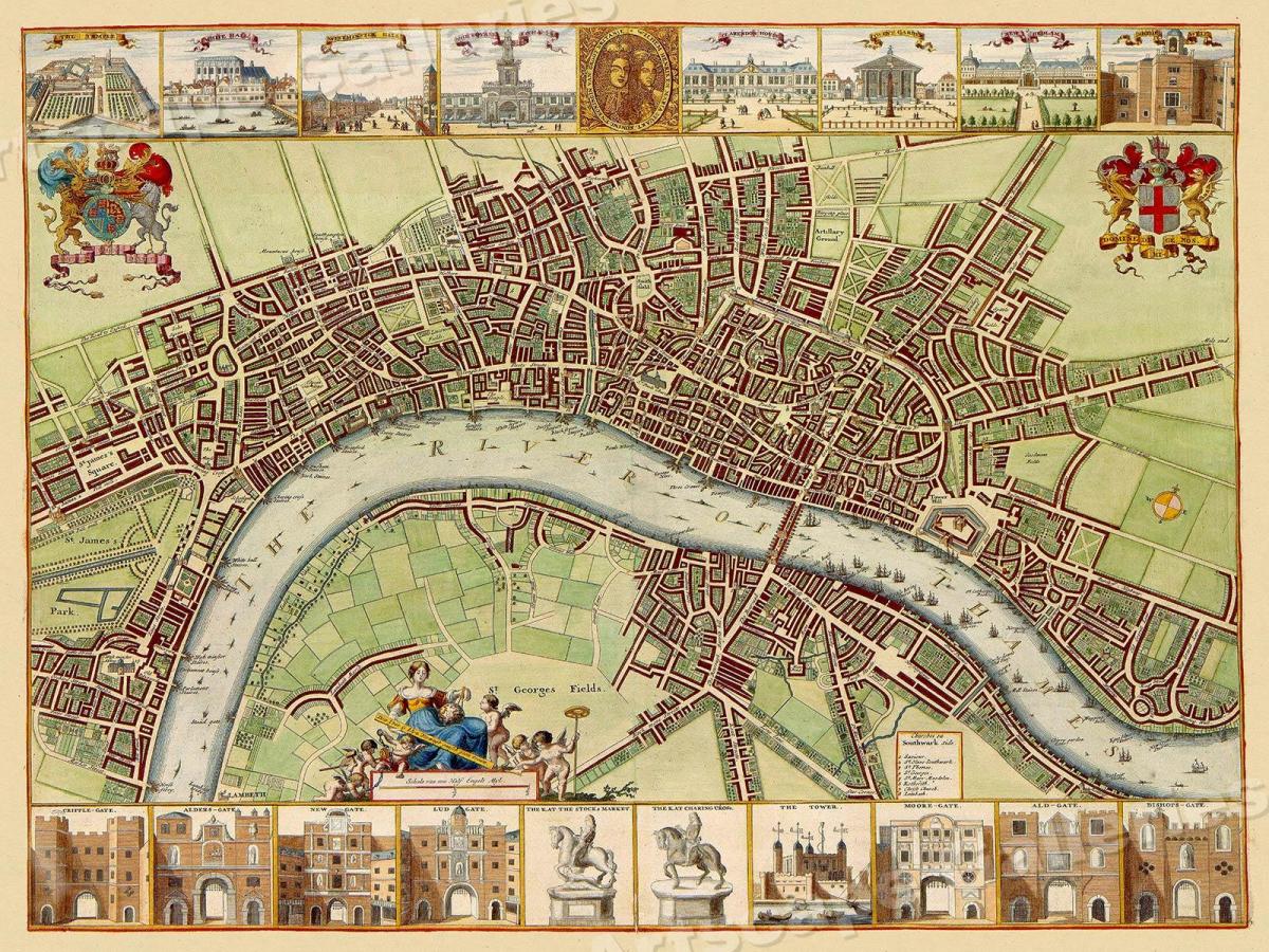 mapa vintage London