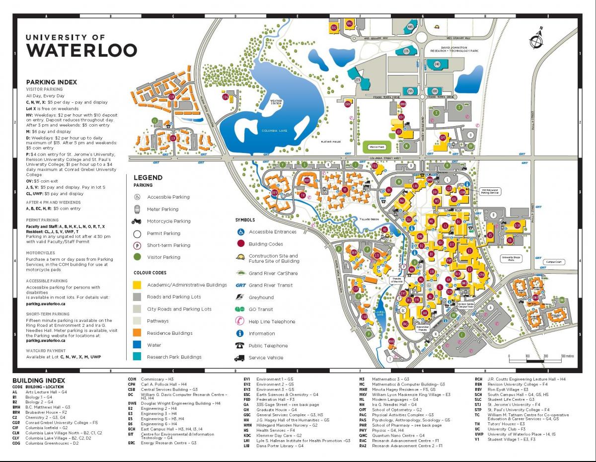 mapa areálu Waterloo