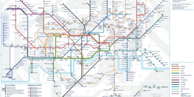 Mapa mrt Londýně