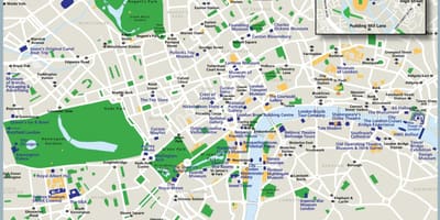 Turistická mapa Londýna