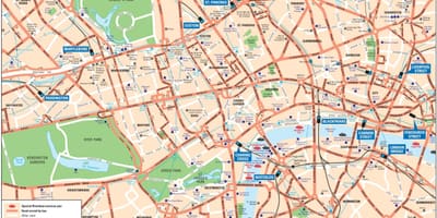 Londýn, spojené království mapa