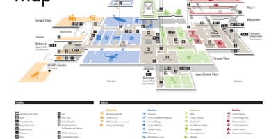 Mapa muzeum přírodní historie v Londýně